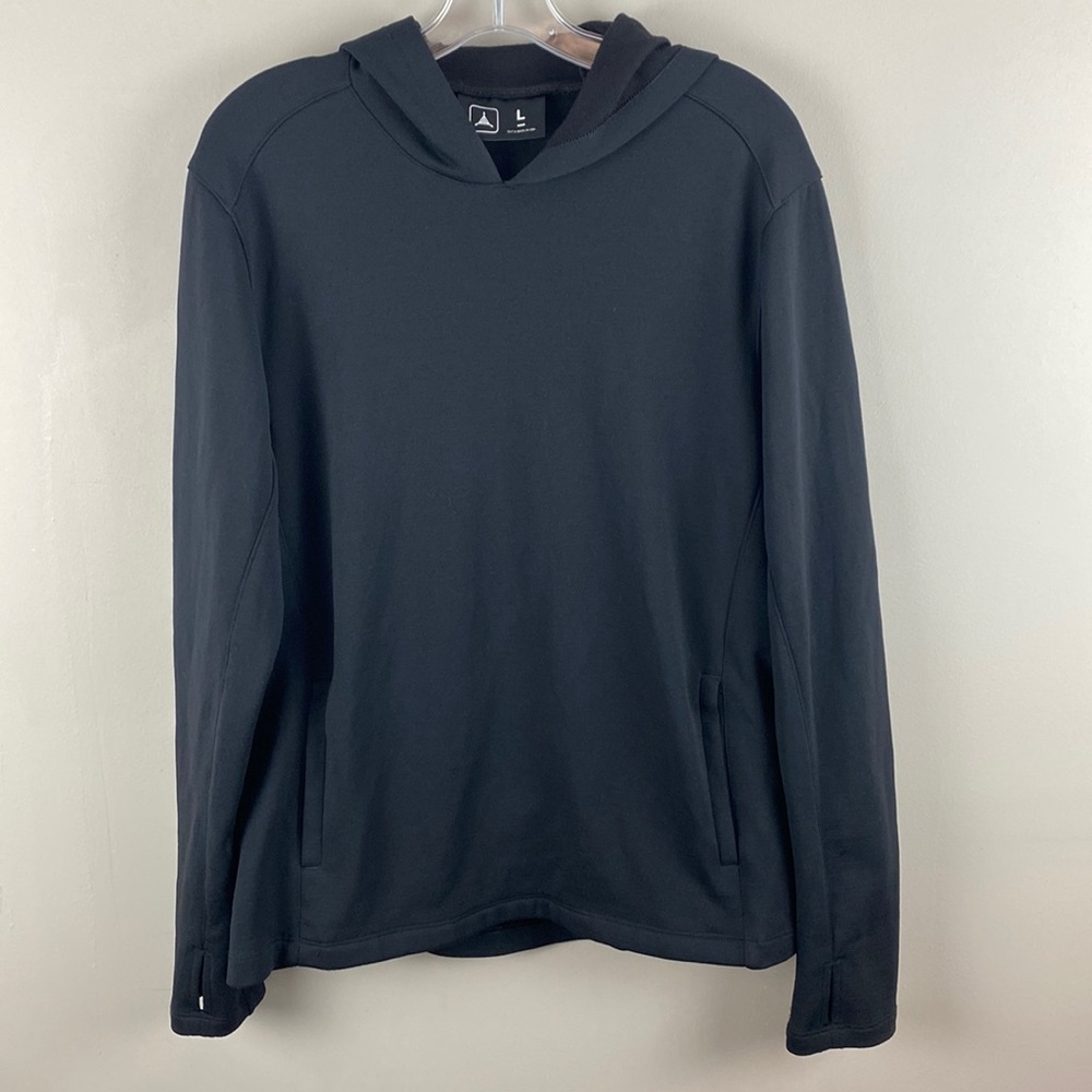 Triple Aught Design Flux Merino Wool Pull Over Hoodie Sweatshirt Size L